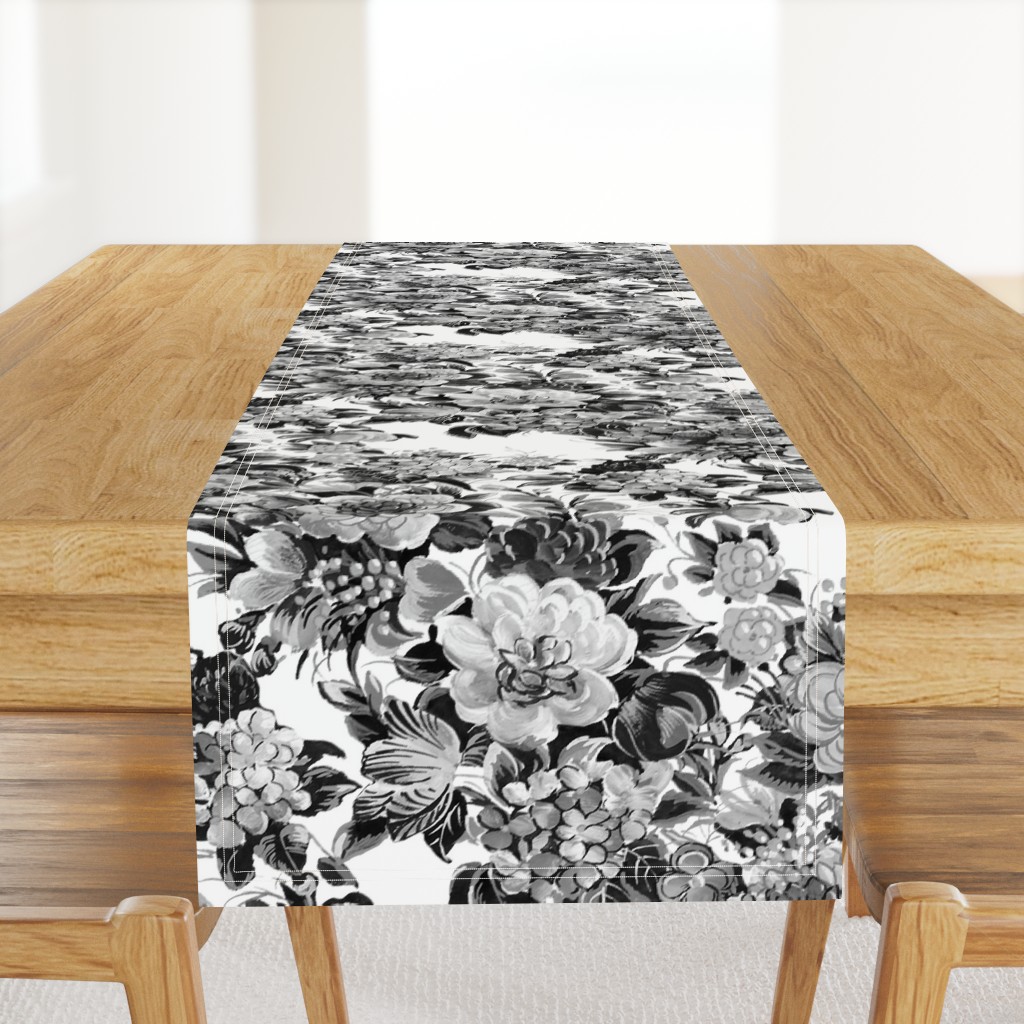 Mid Century Modern ~ Flower Cocktail ~ Black and White