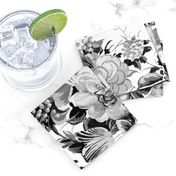 Mid Century Modern ~ Flower Cocktail ~ Black and White