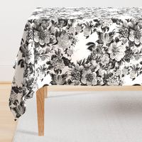 Mid Century Modern ~ Flower Cocktail ~ Black and White