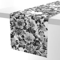 Mid Century Modern ~ Flower Cocktail ~ Black and White