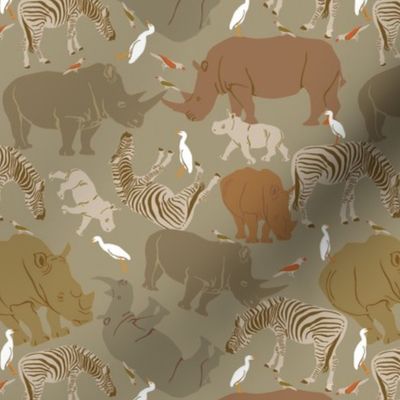 Rhinos and Zebras Muted