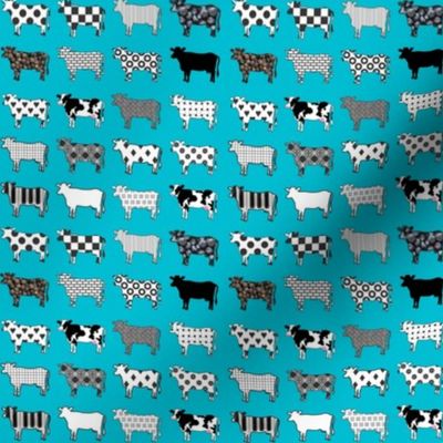 turquoise cows