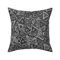 Tribal Triangles (Black and White)