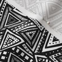 Tribal Triangles (Black and White)