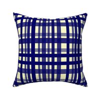 Vibrant Plaid Navy Blue & Cream