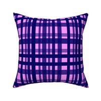 Vibrant Plaid Navy Blue & Light Violet