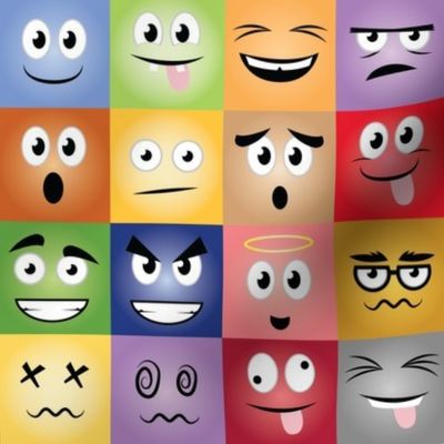 Cartoon Face Expressions - 8 in
