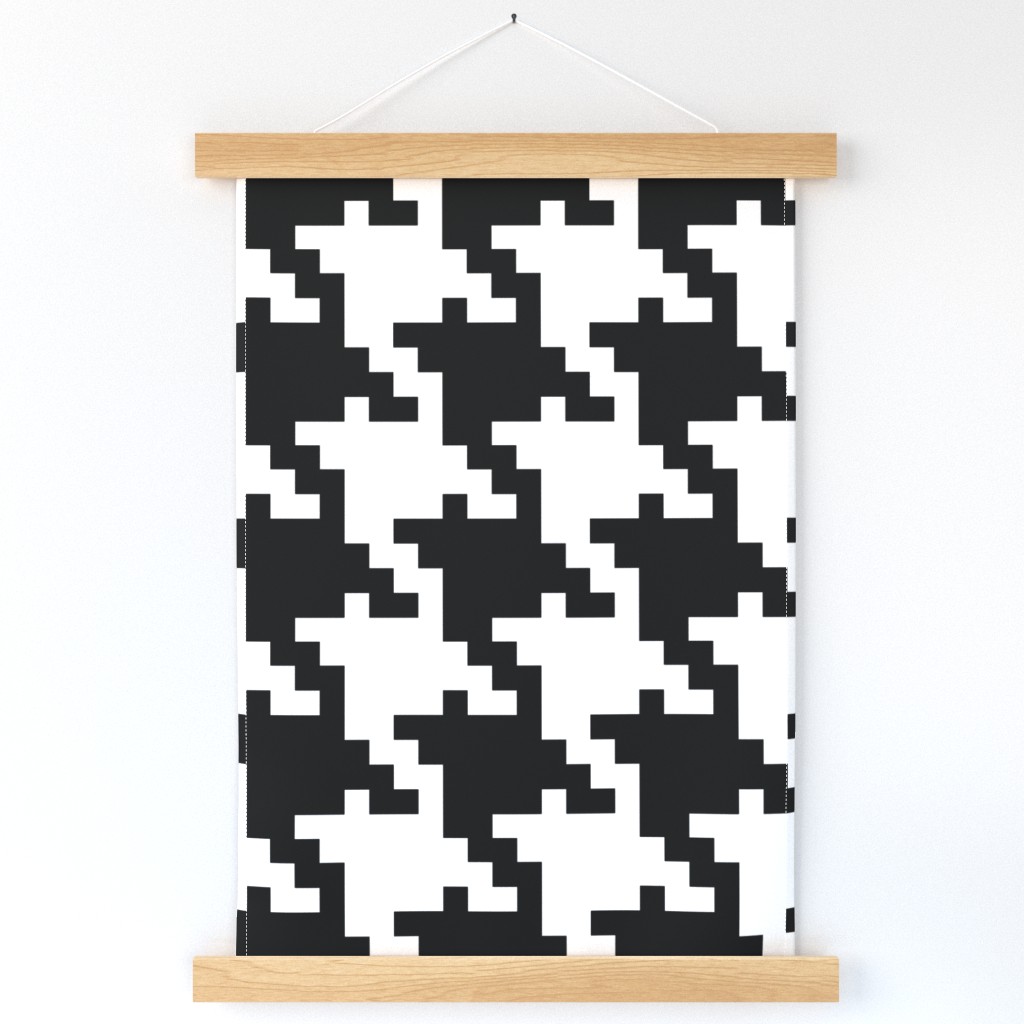 Giant black and white houndstooth
