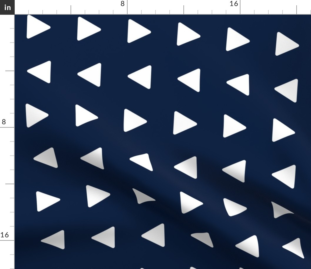 Triangles // navy (large scale)