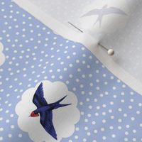 Swallow Flower Dot in Bluebell