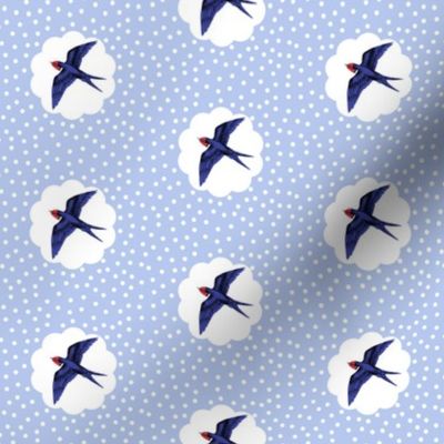 Swallow Flower Dot in Bluebell