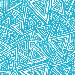 Tribal Triangles (Blue)