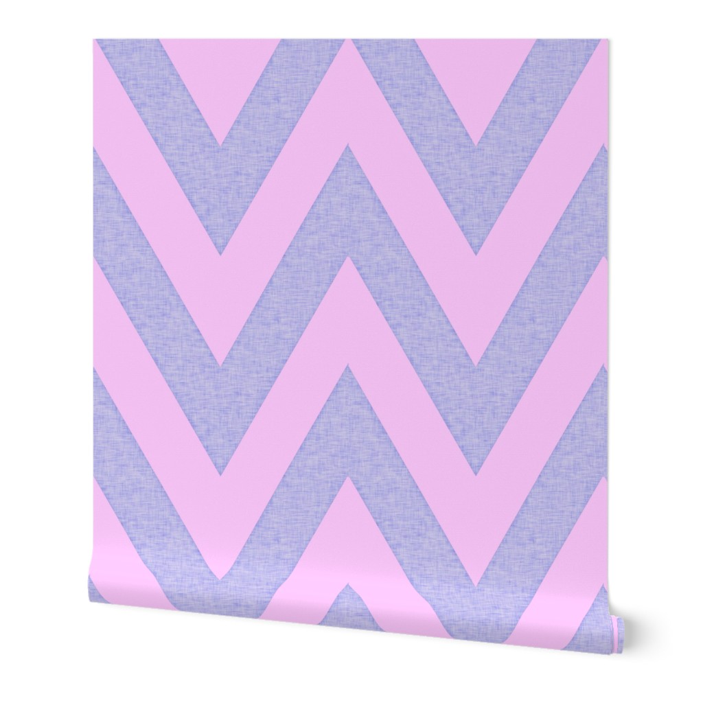  Pink and gray Chevron or herringbone  baby pink and grey linen