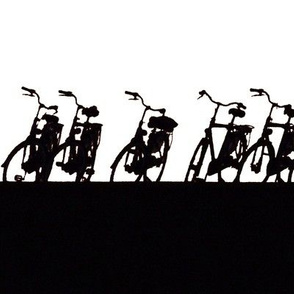 Bicycle silhouette black and white