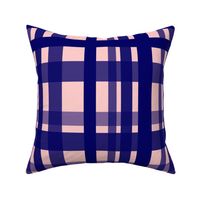 Vibrant Plaid Navy Blue & Pink