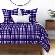 Vibrant Plaid Navy Blue & Pink