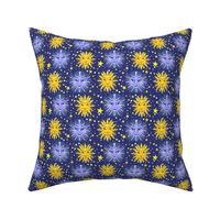 sun moon and stars celestial print