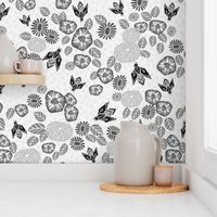 Bees in the Garden - Light Grey by Andrea Lauren