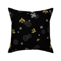 Bees in Flight - Black by Andrea Lauren