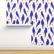 Parrots - Cobalt Blue/Champagne by Andrea Lauren