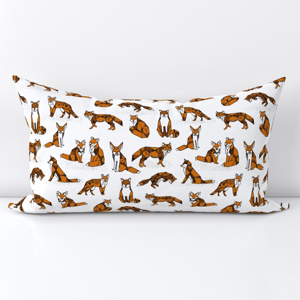 fox // foxes rust brown kids nursery white background fox animal geometric fox design