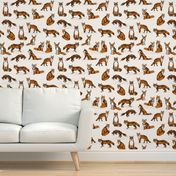 fox // foxes rust brown kids nursery white background fox animal geometric fox design