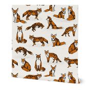 fox // foxes rust brown kids nursery white background fox animal geometric fox design