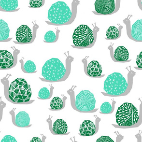 snails // snail cute garden block print linocut critter 