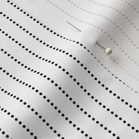 White and Black Dot Pinstripe