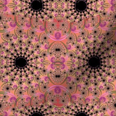 Coral Pink Fractal Swirls 2