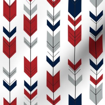 Fletching Arrows  (small scale) // Grey/Red/Navy 