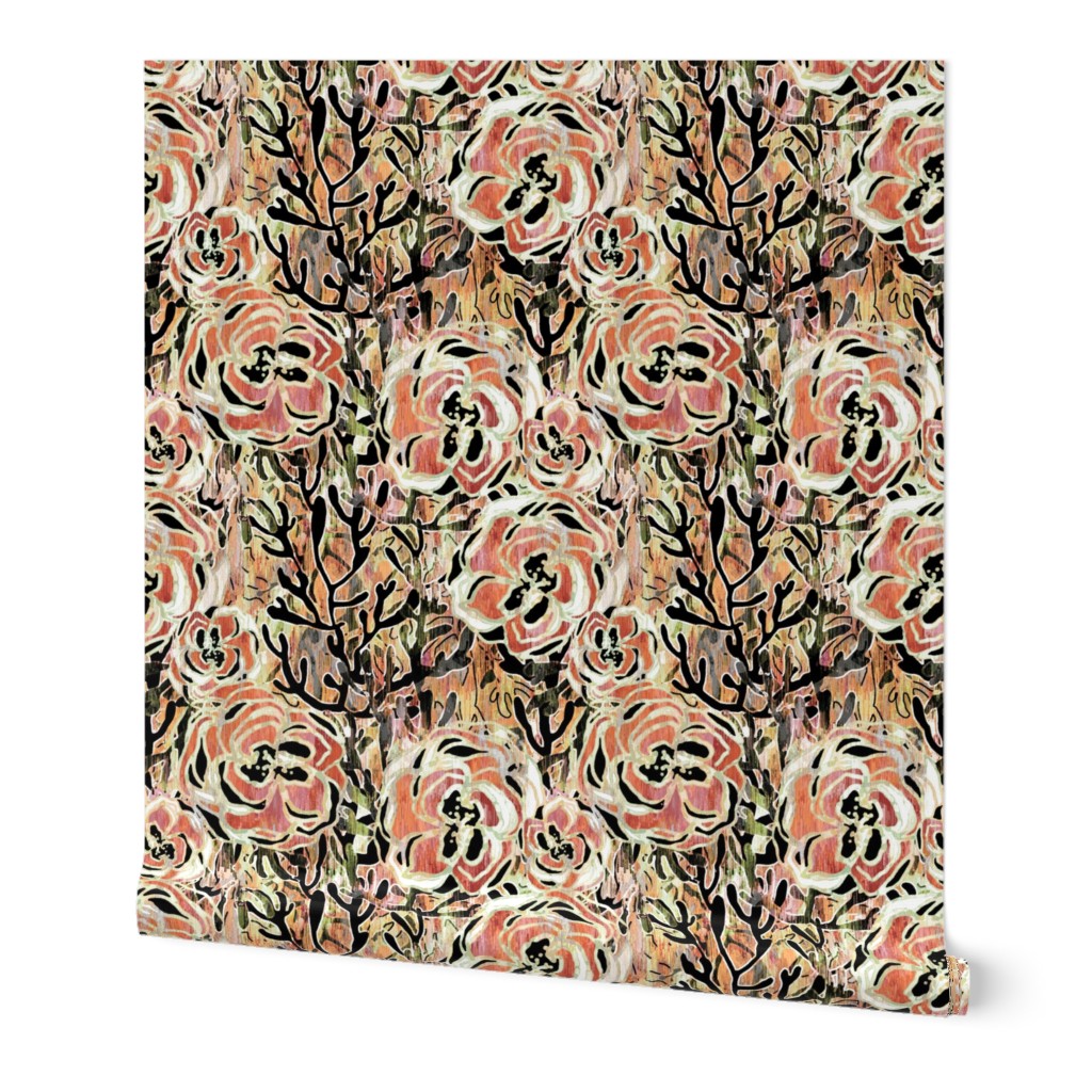 Euro Floral Dark Copper Rose