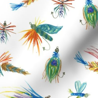 Watercolor Flies