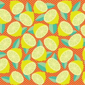 TARTY LEMONS (Tangerine Background)