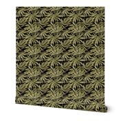 Camo Cannabis Leaf Olive