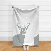 Large Buck Crib Sheet // Grey