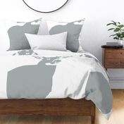 Large Buck Crib Sheet // Grey