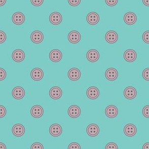 Button Dots Purple on Teal (Lovely)
