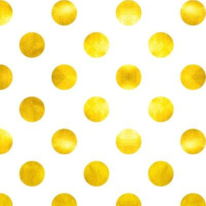 Polka Dots in Gold Sparkle