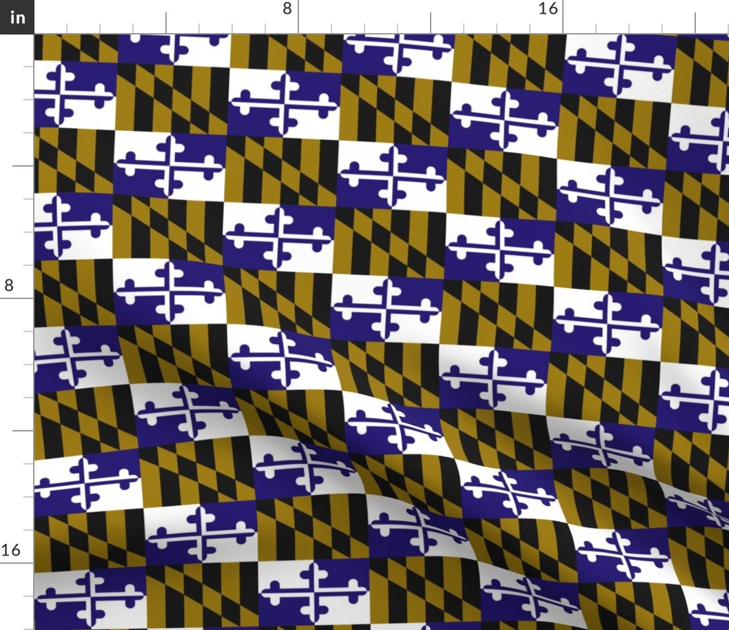 Maryland Flag in Purple and Gold