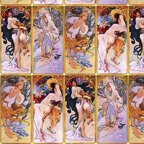 16" Four Seasons by Alfons Mucha