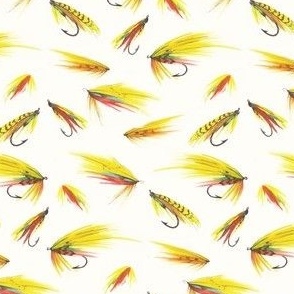 Fly Lures Fabric, Wallpaper and Home Decor