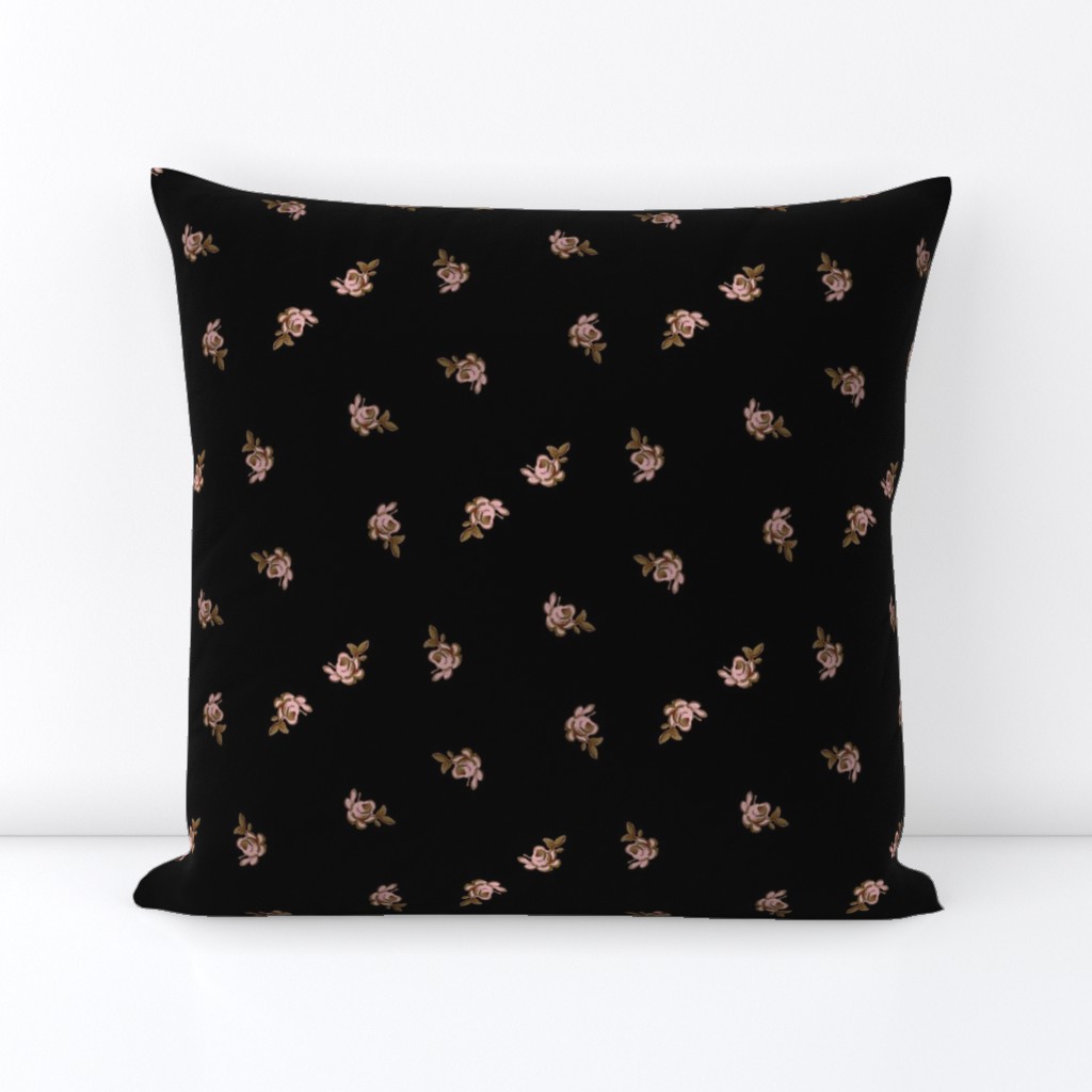 Petit Trianon ~ Rosebud Calico ~ Black