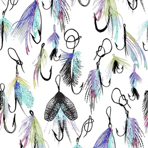 Feather Fly in Watercolor 