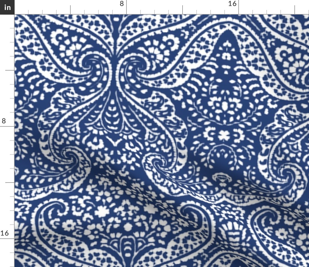 IKAT CACHEMIRE indigo  paisley