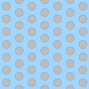 Big Polka Dot - blue/grey