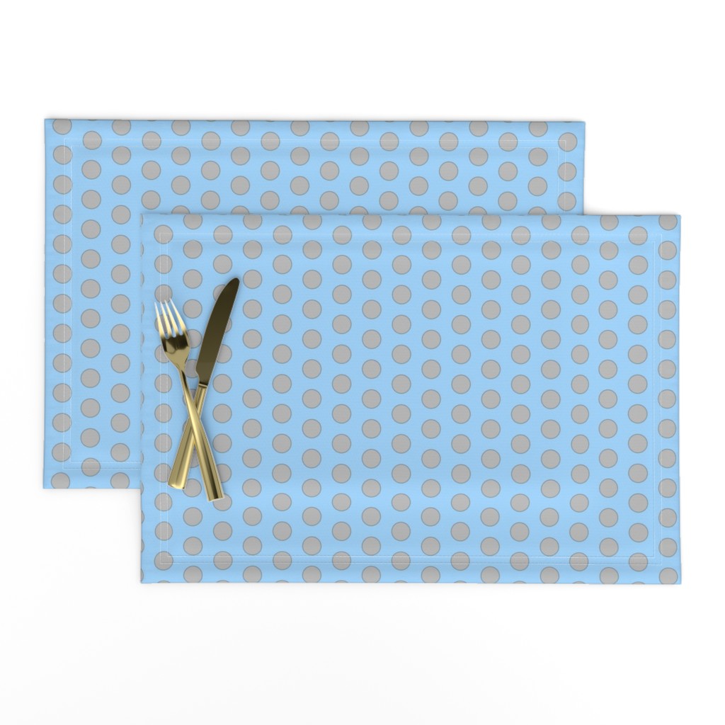 Medium Polka Dot - blue/grey