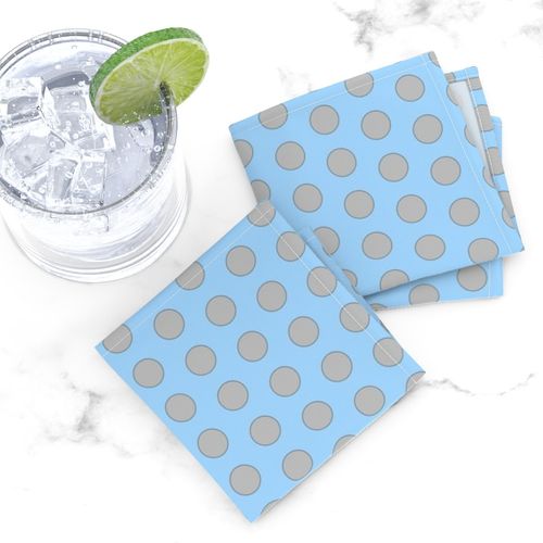 Medium Polka Dot - blue/grey