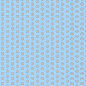 Medium Polka Dot - blue/grey