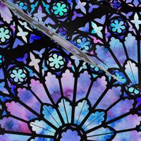 Painted Rose Windows (Blue - Large)